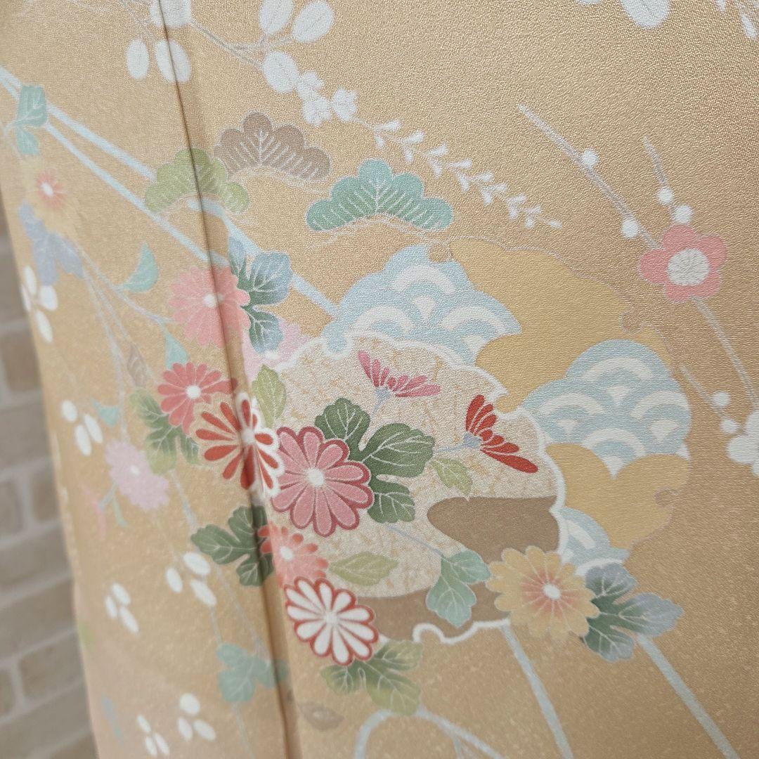 訪問着 4点フルセット、着物、袋帯、帯締め、帯揚げ