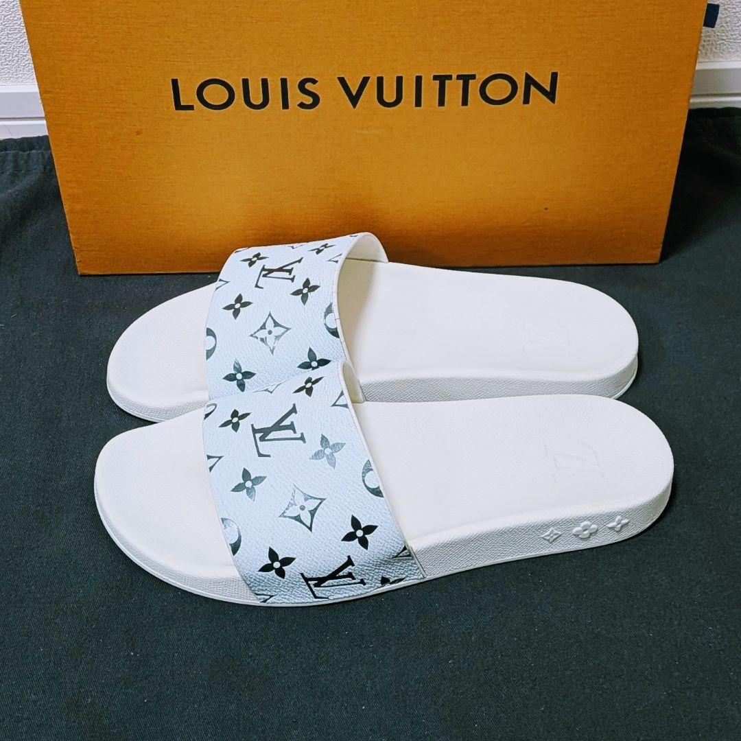 【値下げ　箱靴袋付き】ルイヴィトン サンダル 虹色モノグラム 白 27.0cm
