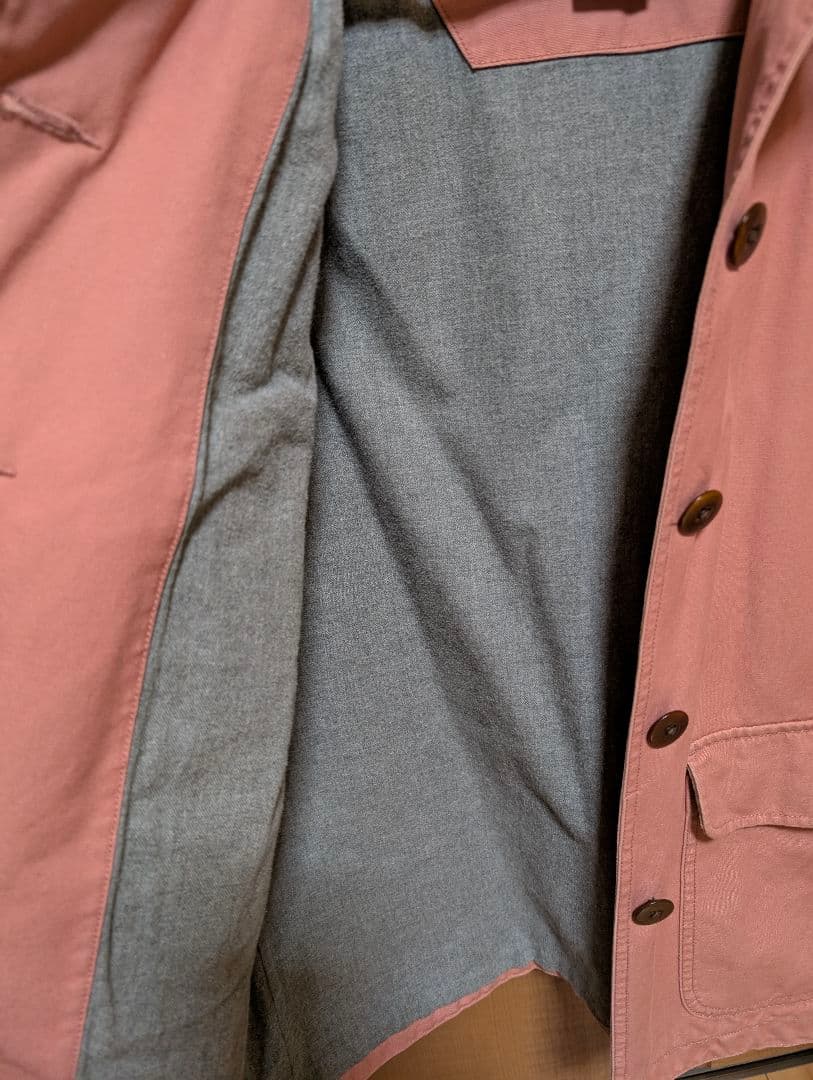 L.L.Bean フィールドコート サーモンピンク コーデュロイ襟付き