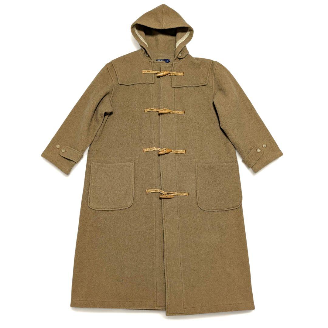 80s ラルフローレン ダッフルコート フード付き ロング ベージュ 入手困難