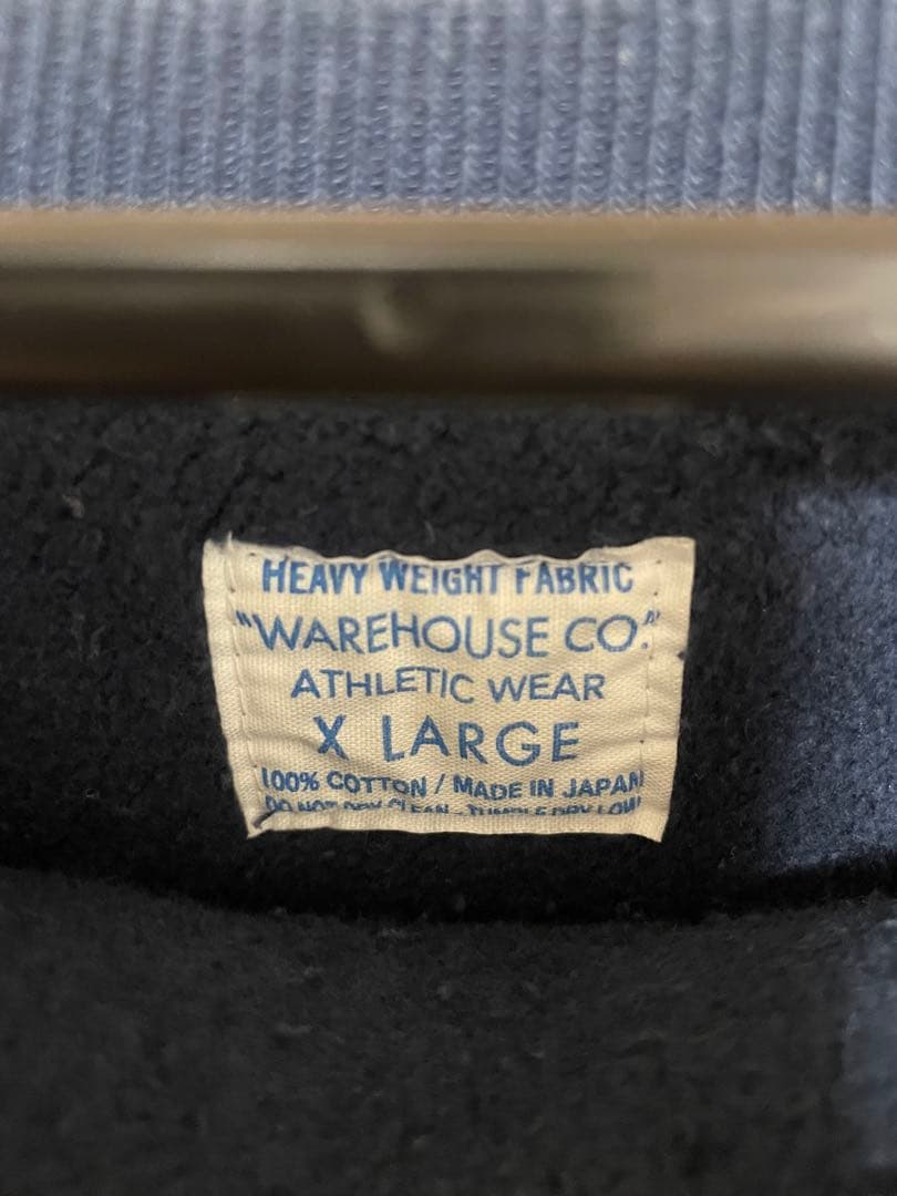 【極美品】WAREHOUSE ウエアハウス スウェット ネイビー XL 日本製