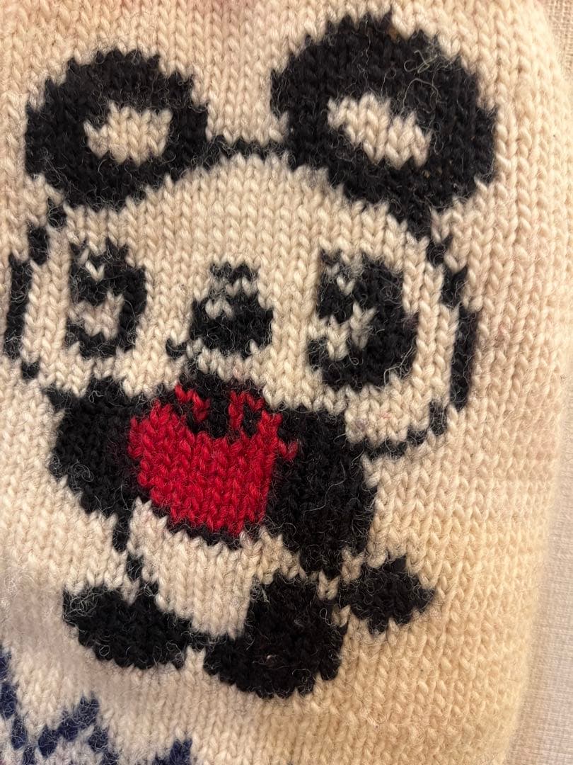 HYSTERIC GLAMOUR フーディ　カウチンベスト　アップルパンダ