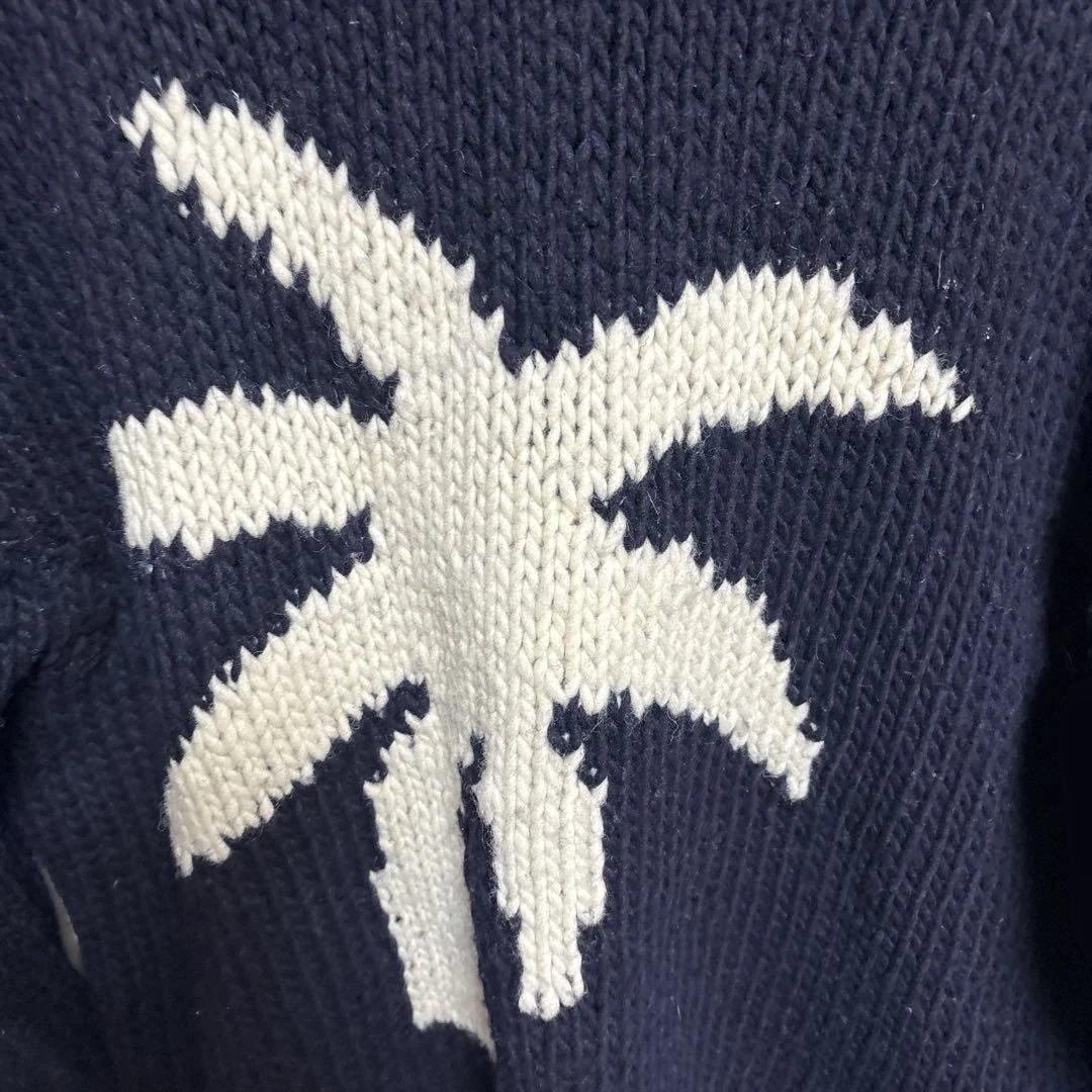 THRIFTY LOOK ネイビー パームツリーセーター M