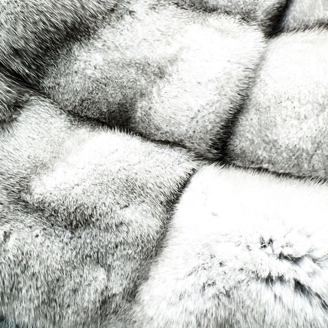 新品　サファイヤミンクファー付き アルパカウールコート グレー 日本製 66万円