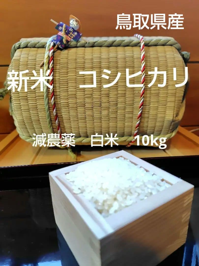 鳥取県産　コシヒカリ　玄米　減農薬10kg