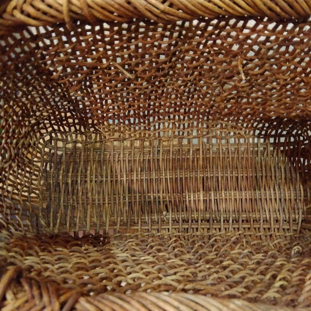 あけび　こだし編み　ブラウンかごバッグ　秋田