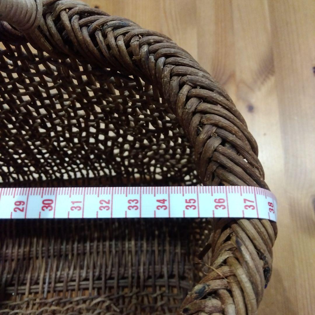 あけび　こだし編み　ブラウンかごバッグ　秋田