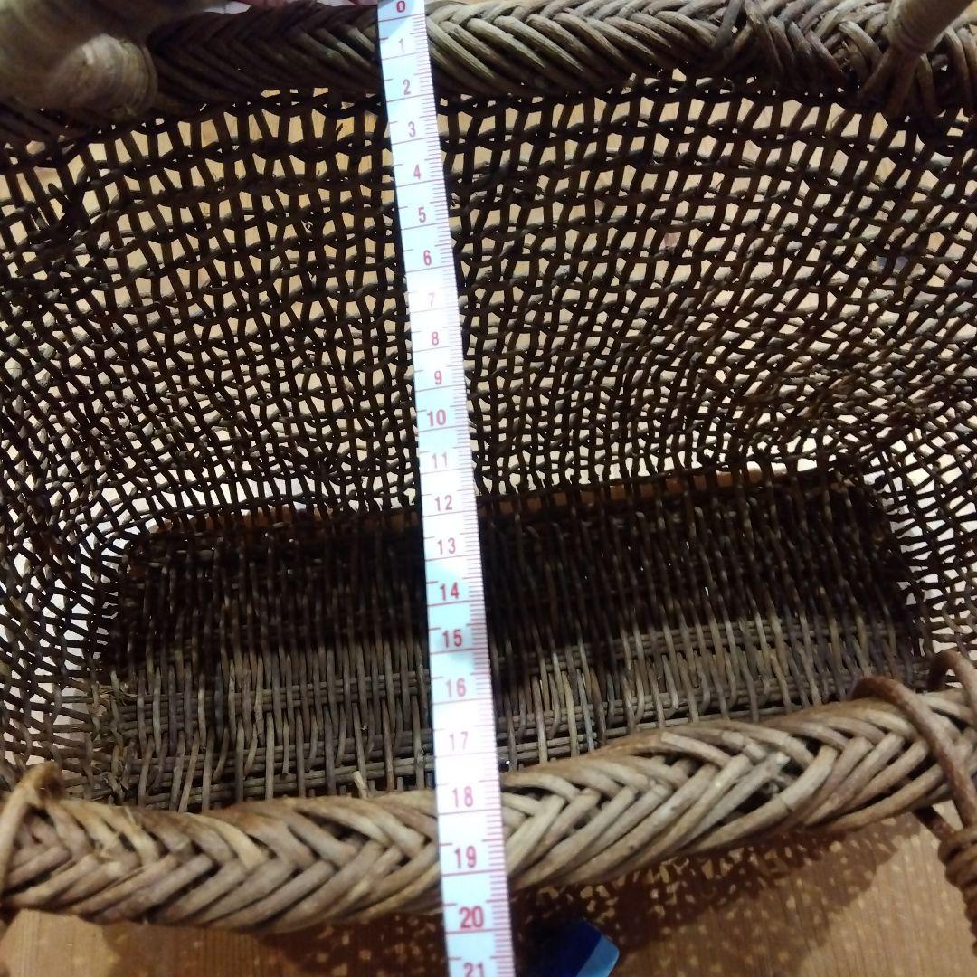 あけび　こだし編み　ブラウンかごバッグ　秋田