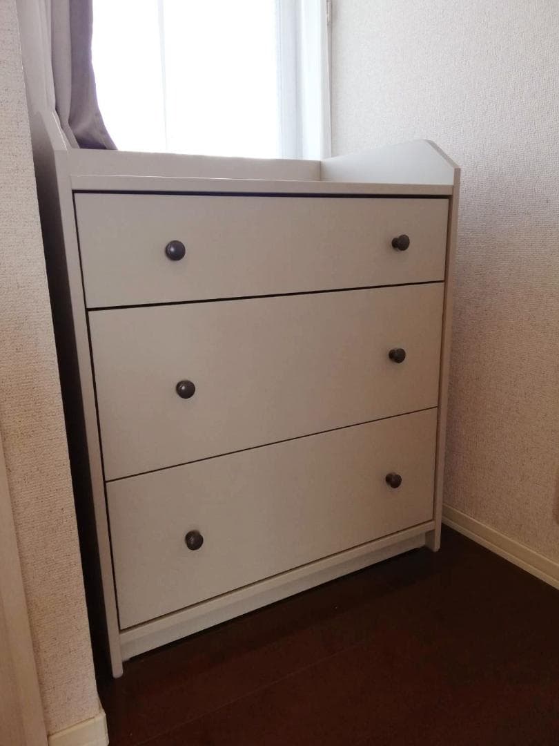 IKEA HAUGA ハウガ チェスト（引き出し×3）ベージュ