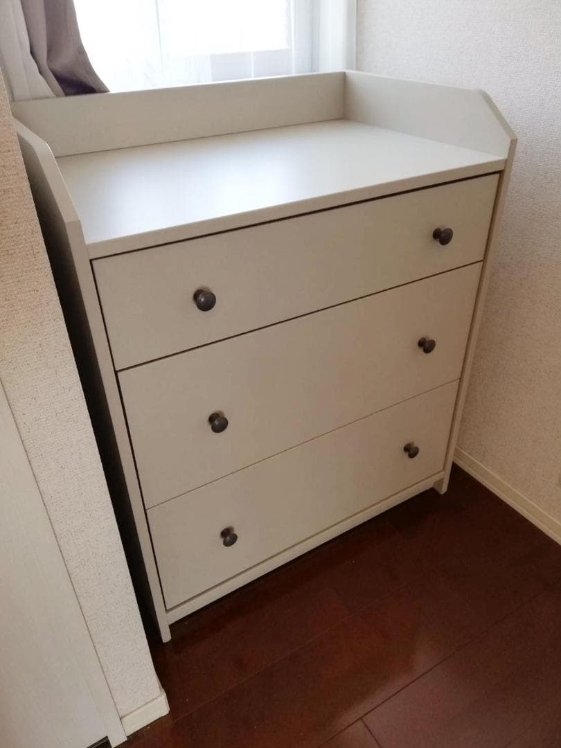 IKEA HAUGA ハウガ チェスト（引き出し×3）ベージュ