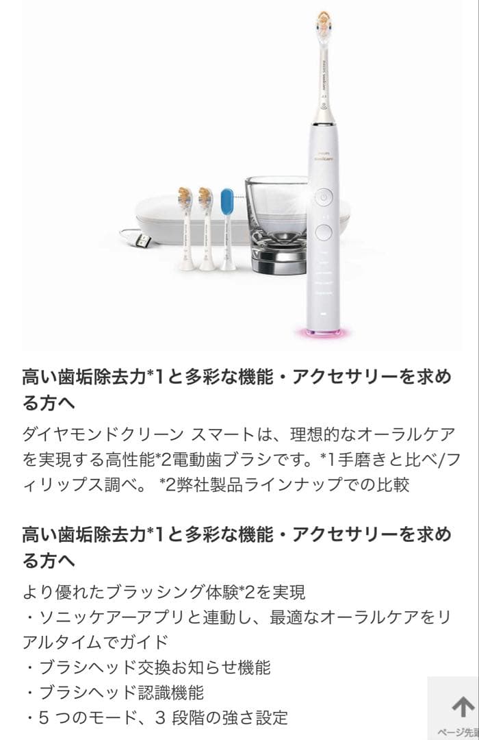 新品　PHILIPS 電動歯ブラシ ダイヤモンドクリーン スマート ホワイト