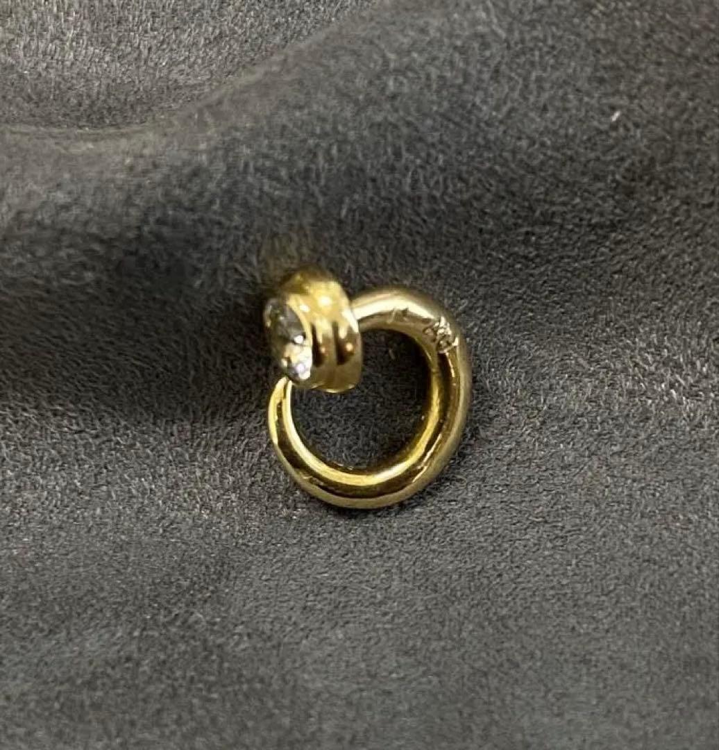 あるじゃん祐天寺K18ゴールドピアス ジルコニアストーン付き　送料込み