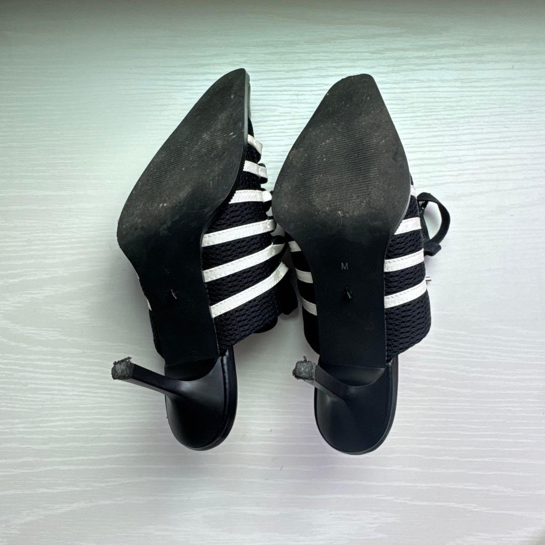 YELLO MONO SNEAKER MULES ブラック/ホワイト M