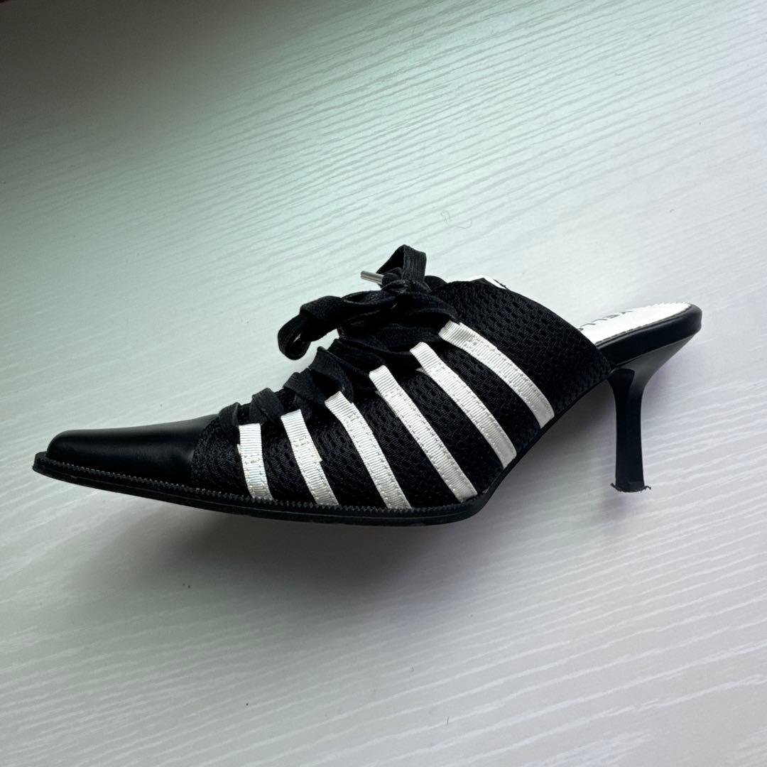 YELLO MONO SNEAKER MULES ブラック/ホワイト M