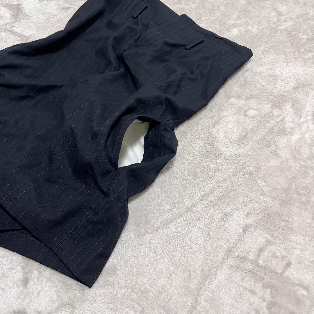 ジュンヤワタナベ コムデギャルソン ウール　ストライプ　変形　ショートパンツ