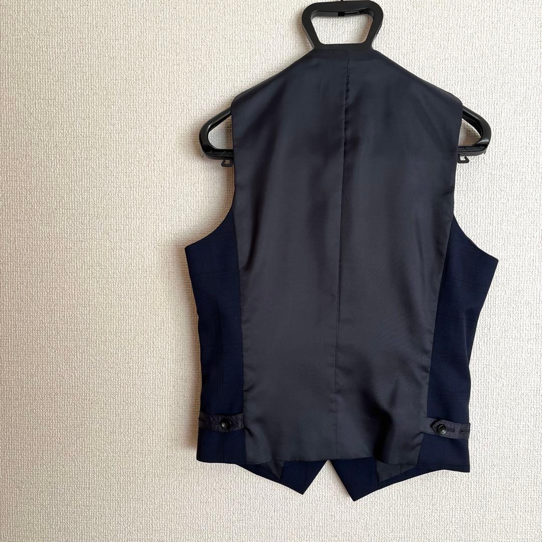 【美品・送料無料】SUIT SELECT スリーピース Y4 ネイビー チェック