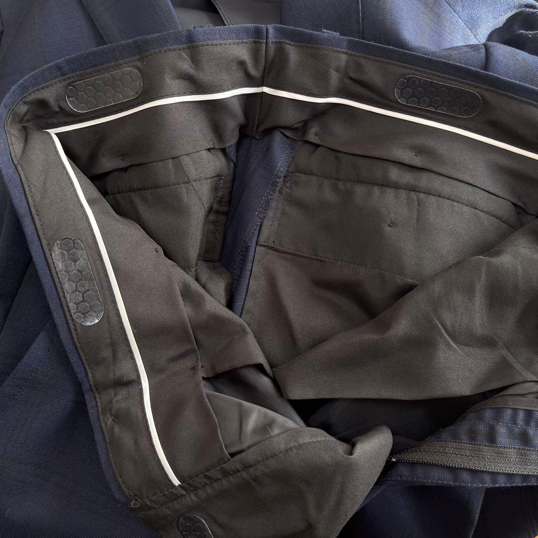 【美品・送料無料】SUIT SELECT スリーピース Y4 ネイビー チェック