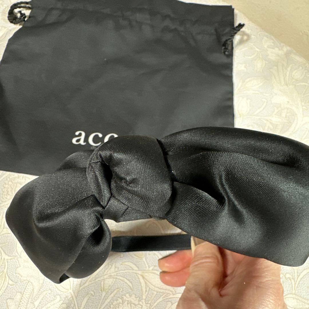 acca ブラックリボンカチューシャ 専用袋付き