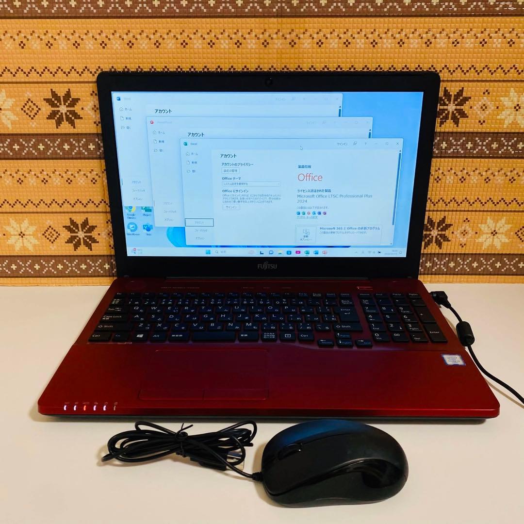 Y26 FujitsuノートパソコンSSD高速 Windows11オフィス付き
