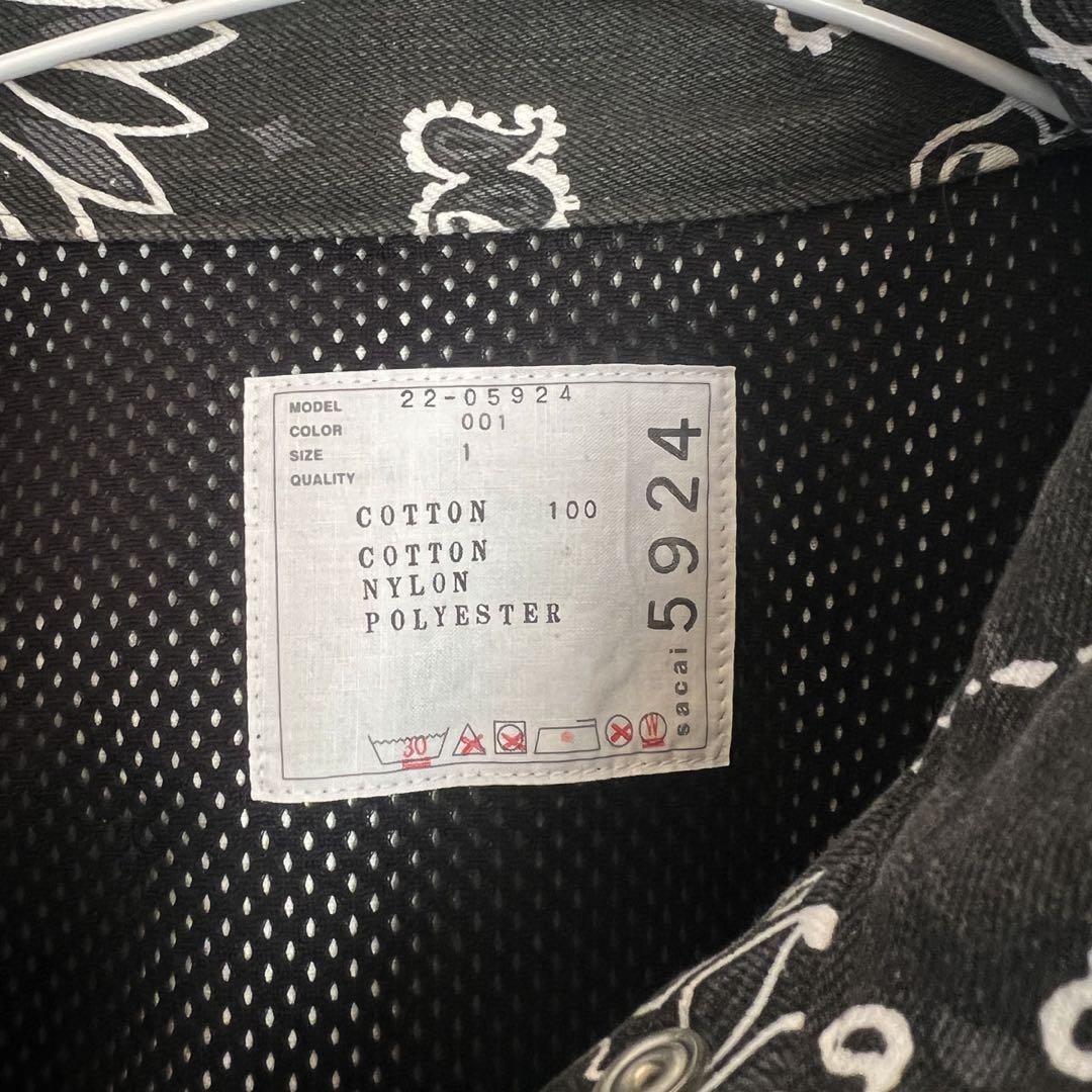 sacai 未使用　サカイ バンダナプリントブルゾン