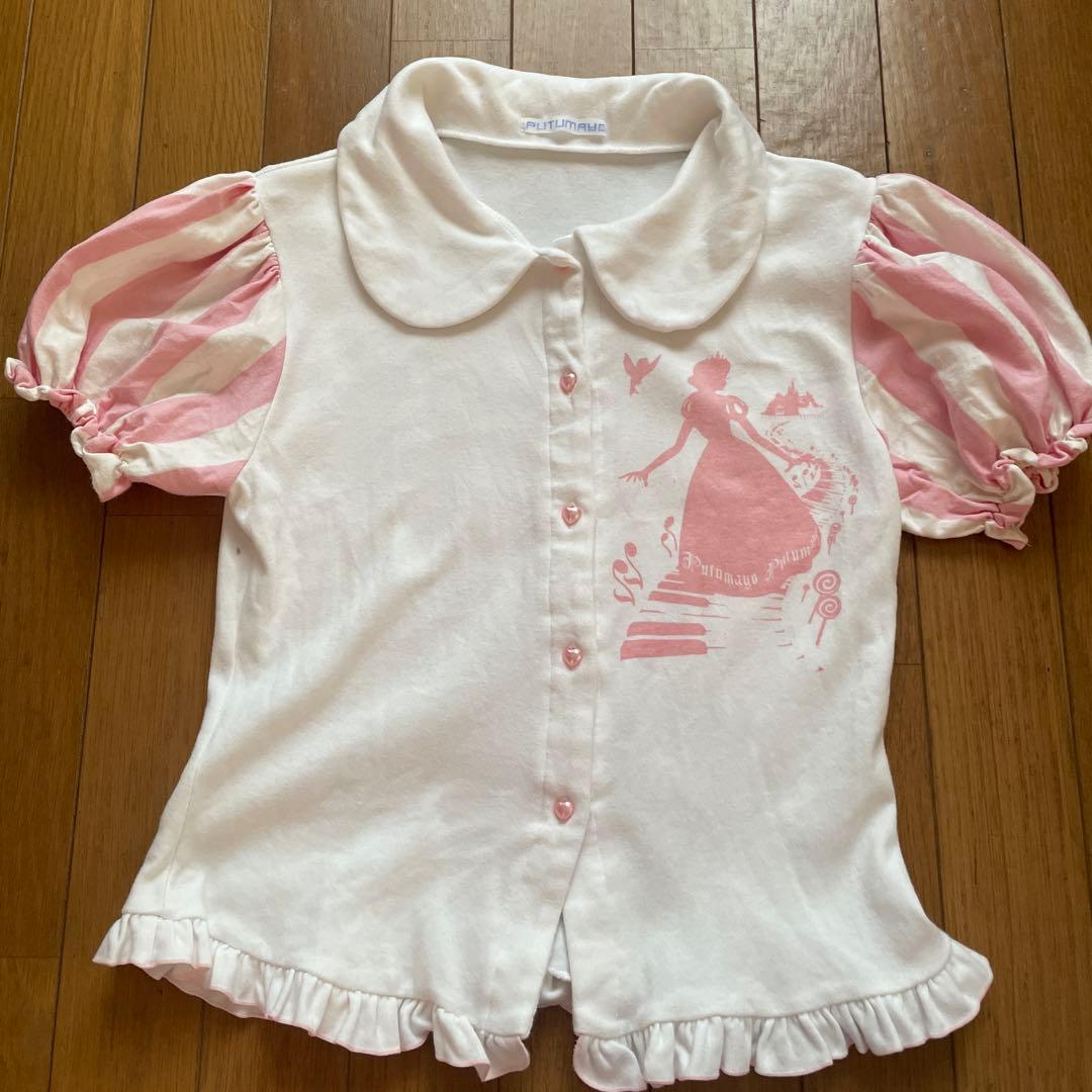 PUTUMAYO丸襟提灯袖シャツとセーラー襟半袖シャツ2点セット