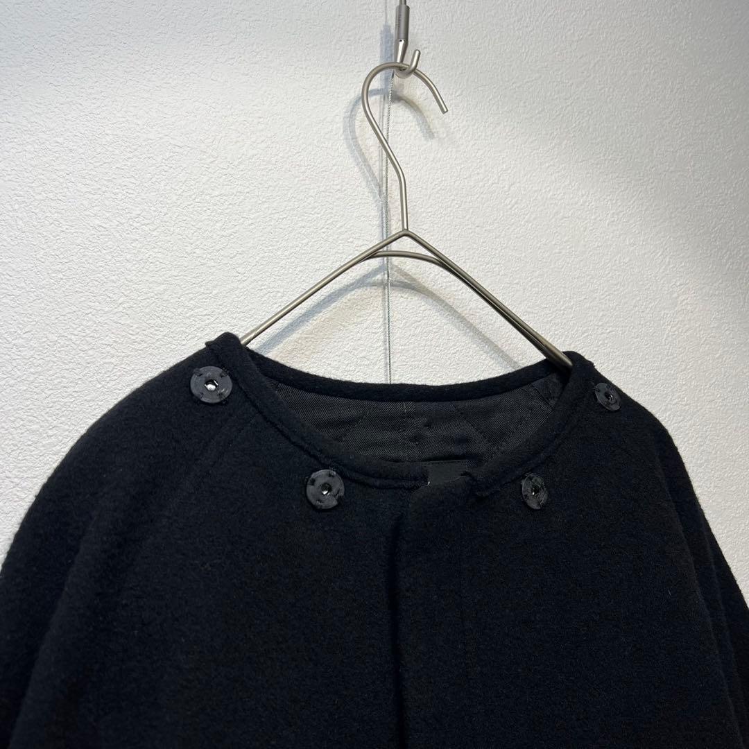 希少 ワイズ 2WAYウール ノーカラー キルティング デザインジャケット 2