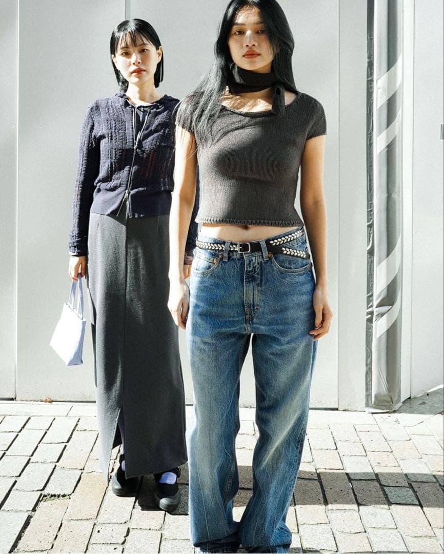 小物 LEMAIRE ALMOND STUD BELT 20 / D.BRW 80