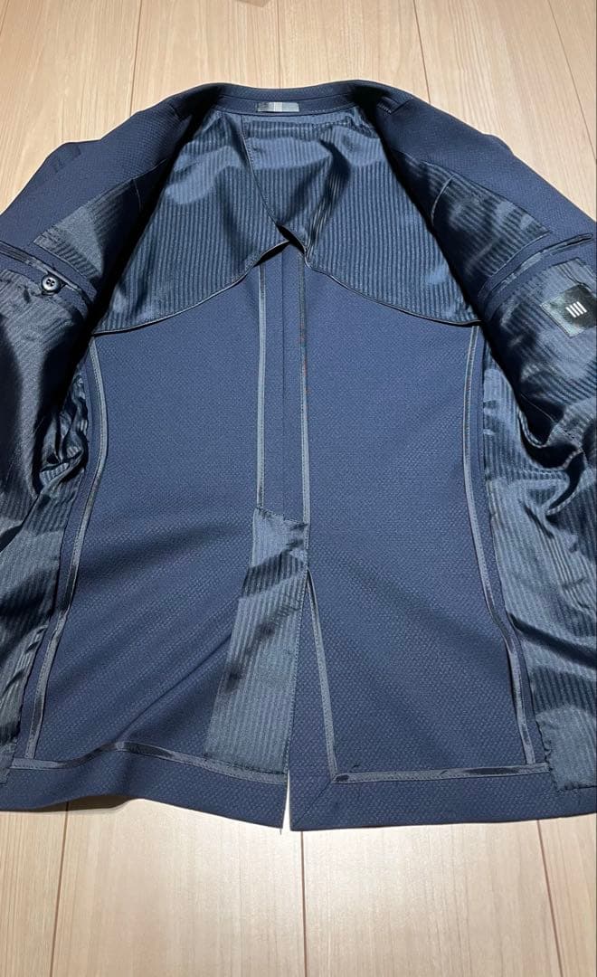 期間限定特価★【美品】スーツセレクト　3ピーススーツセットアップ　Y4ネイビー系