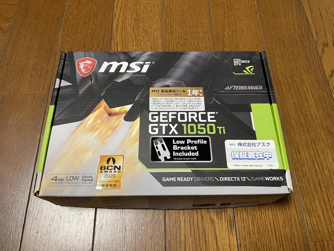 グラフィックボード・グラボ・ビデオカード MSI GeForce GTX 1050 Ti 4GB