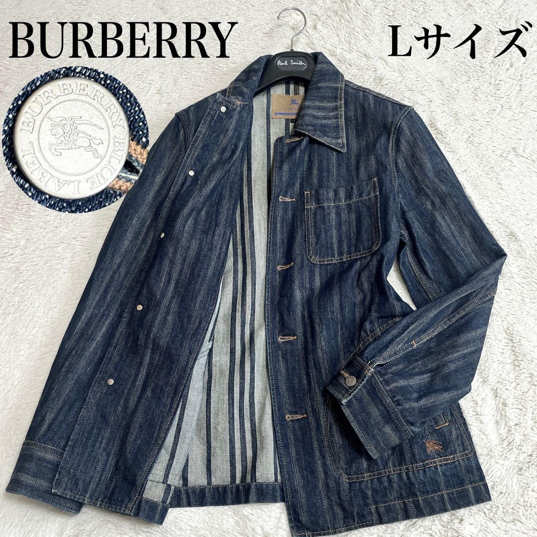美品 希少 BURBERRY ホースロゴ刺繍 カバーオール デニムジャケット