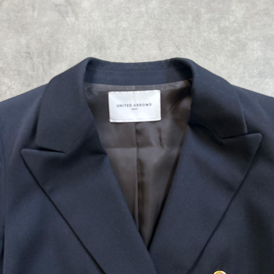 【極美品】united arrows 金ボタン　ネイビー　紺ブレ