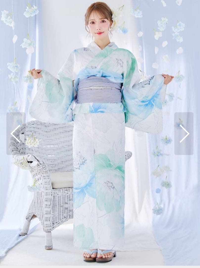 花柄浴衣・帯セット　sugar