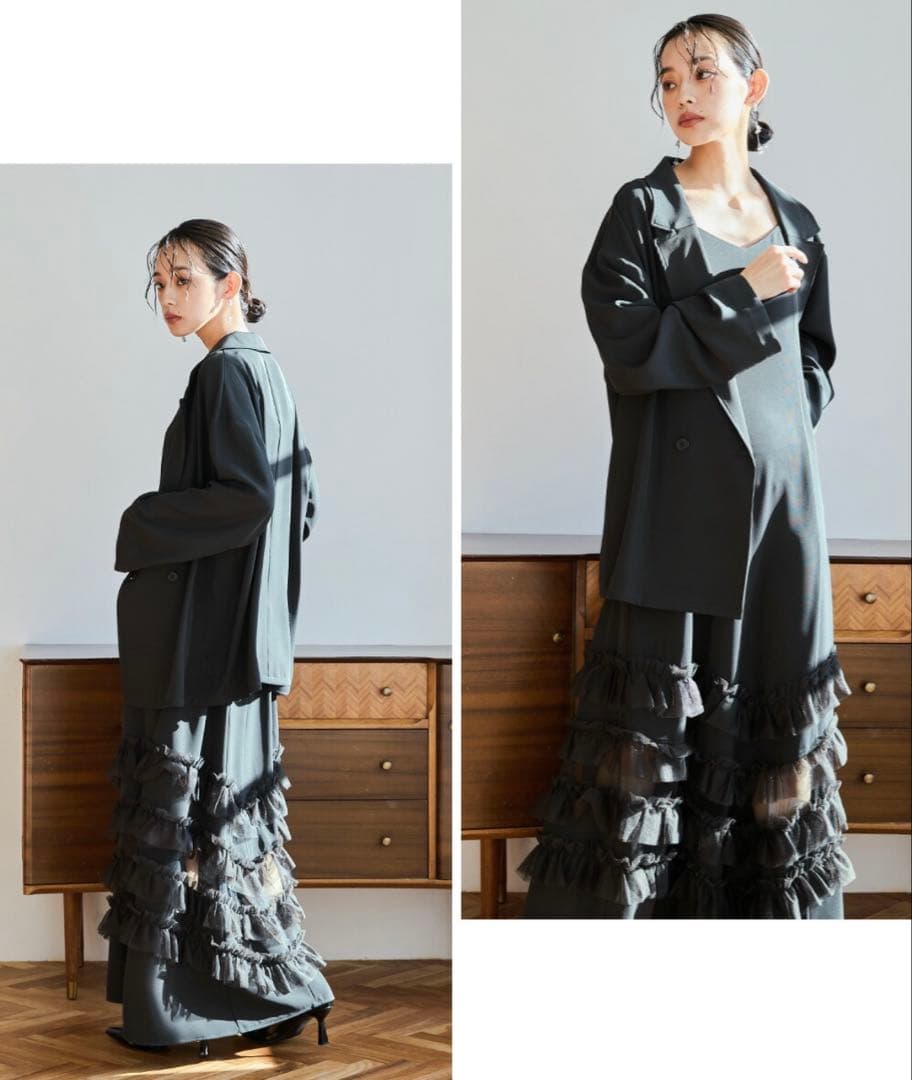 niana トランスペアレントヘムセットアップドレス　Mサイズ