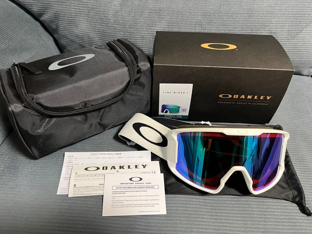 Oakley Line Miner L ホワイト　ARGON IRIDIUM