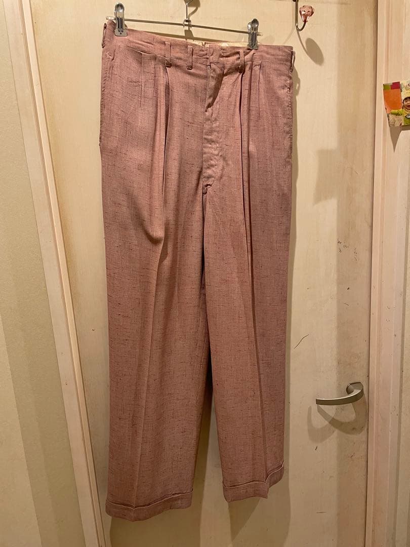 50sカスリ柄スラックス　ロカビリー