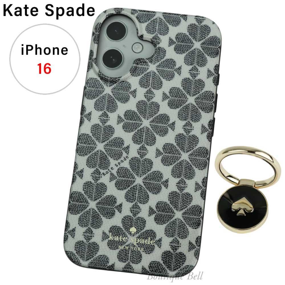 【ケイトスペード】スペードフラワー バンカーリング iPhone16ケース