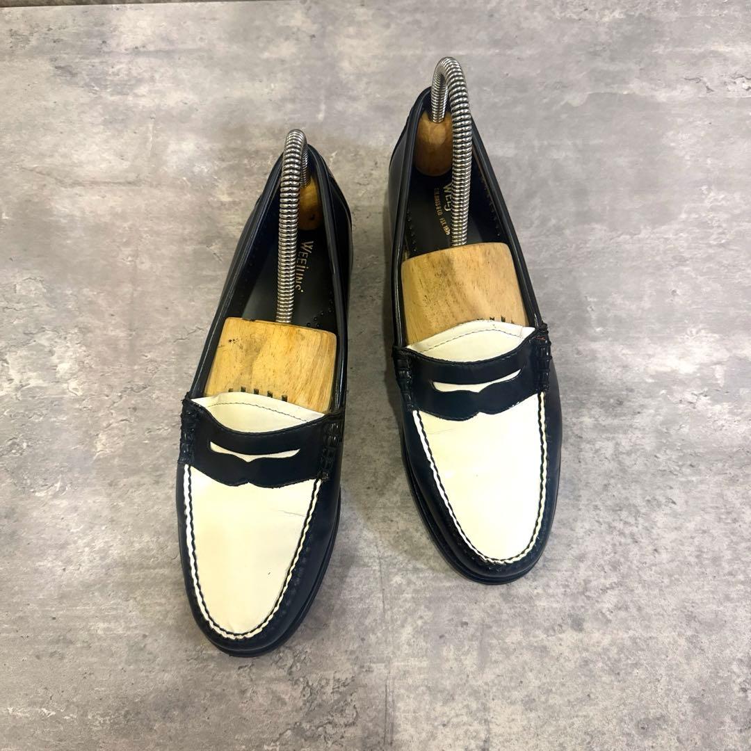【極美品】ghbass&co ペニーローファー　白黒　モノトーン　24.5ぐらい