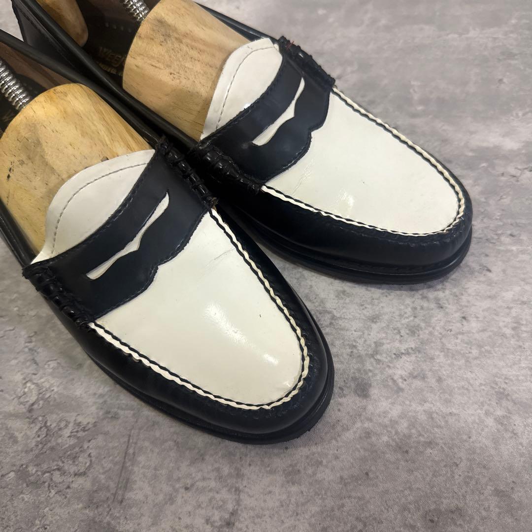 【極美品】ghbass&co ペニーローファー　白黒　モノトーン　24.5ぐらい