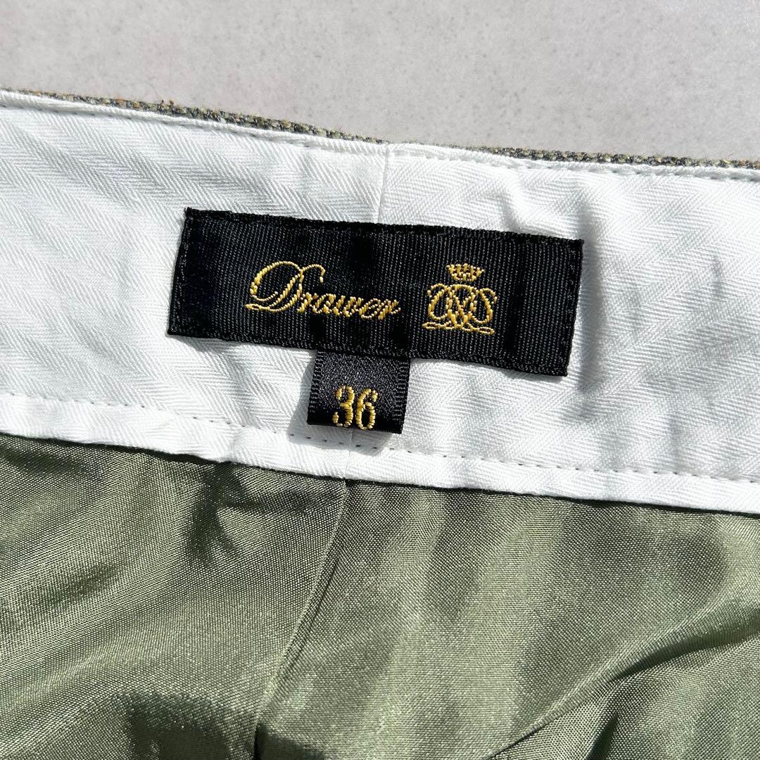 ♡美品♡ ドゥロワー　ヘリンボーンカーゴパンツ　24AW カーキ　定価9.7