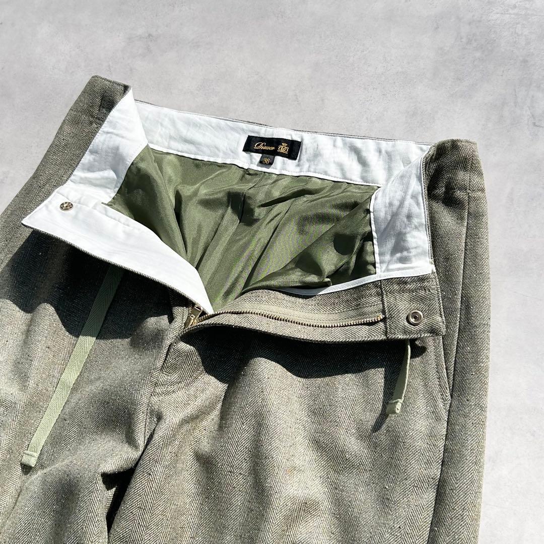 ♡美品♡ ドゥロワー　ヘリンボーンカーゴパンツ　24AW カーキ　定価9.7