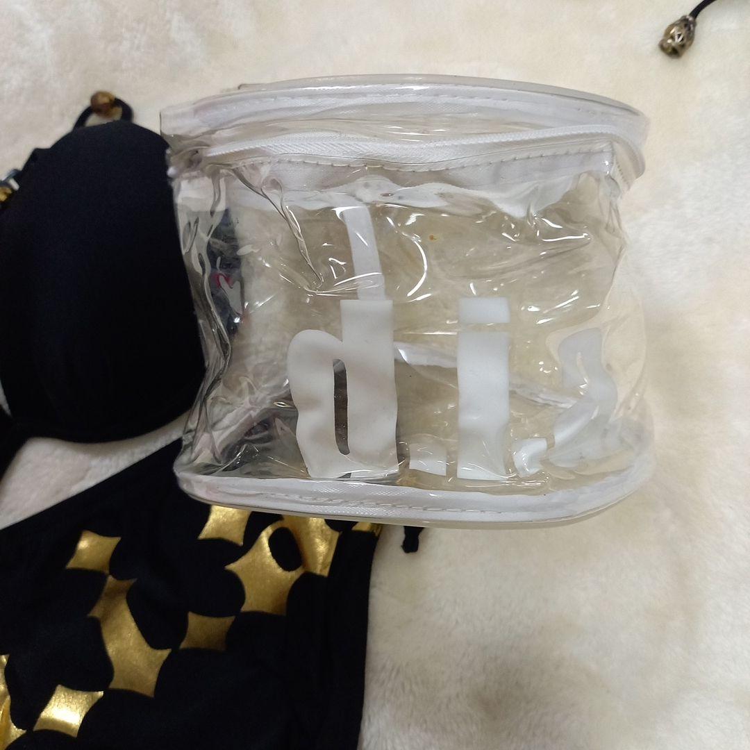 ブラック ゴールドロゴ セパレート水着