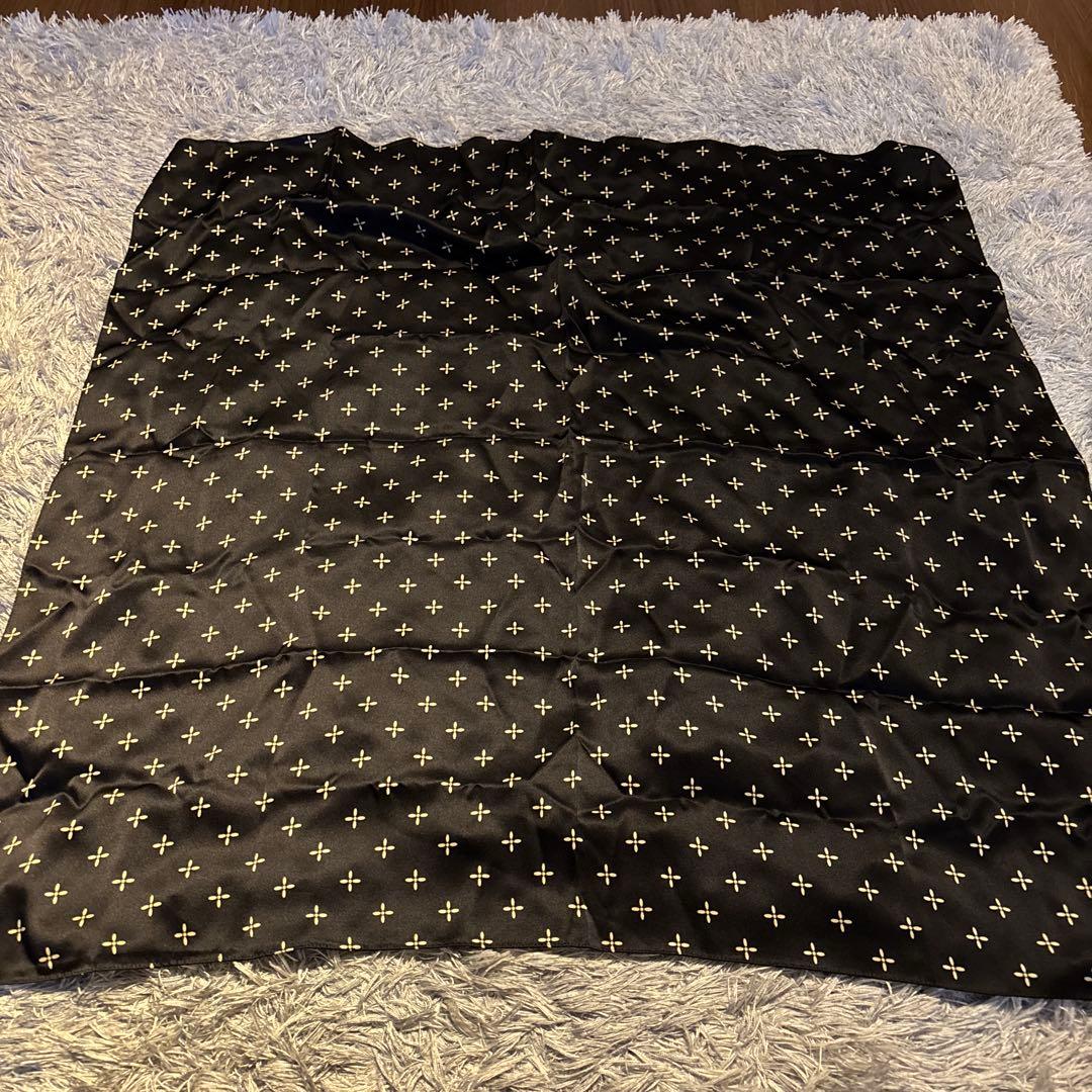 ナンバーナイン　黒 シルク　ストール