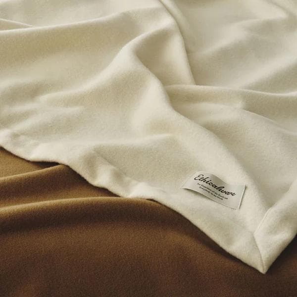 【新品】昭和西川 ウールブランケット 150×210cm／カインド アイボリー