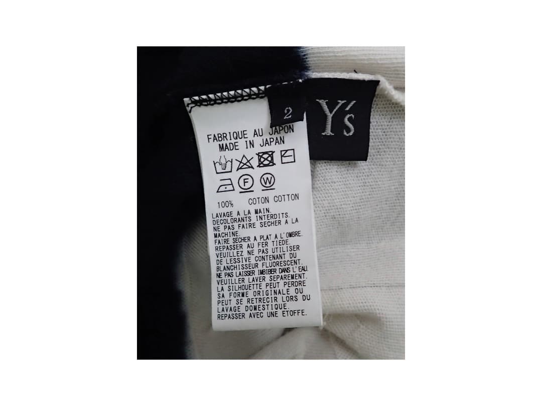 Y's / Yohji Yamamoto コットン バイカラー カーディガン