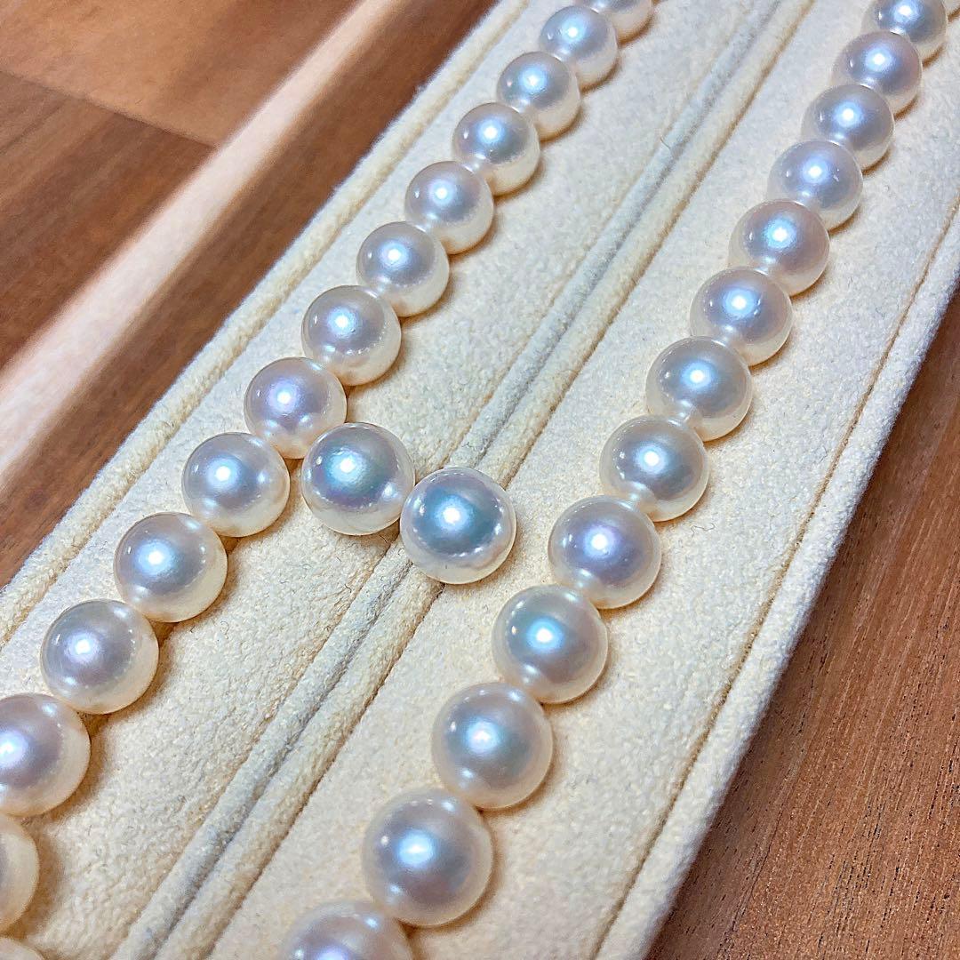【新品・百貨店商品／総本店】2024花珠級アコヤ真珠8.0-8.5mmネックレス