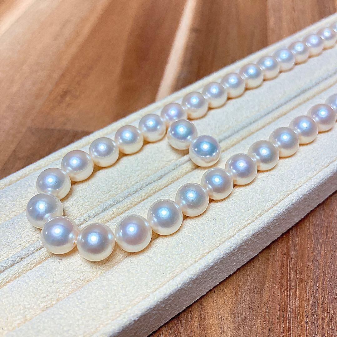 【新品・百貨店商品／総本店】2024花珠級アコヤ真珠8.0-8.5mmネックレス