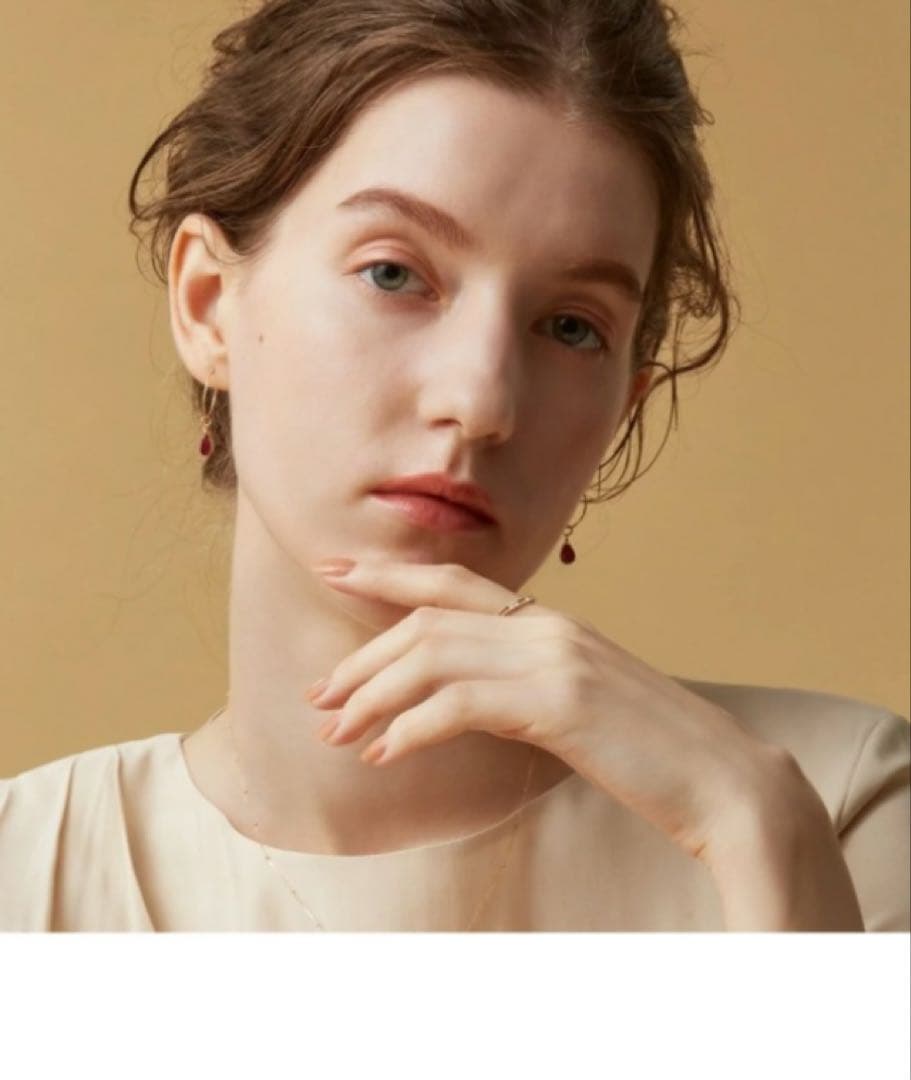 アガットagete 【K10両耳用ルビーピアスチャーム】