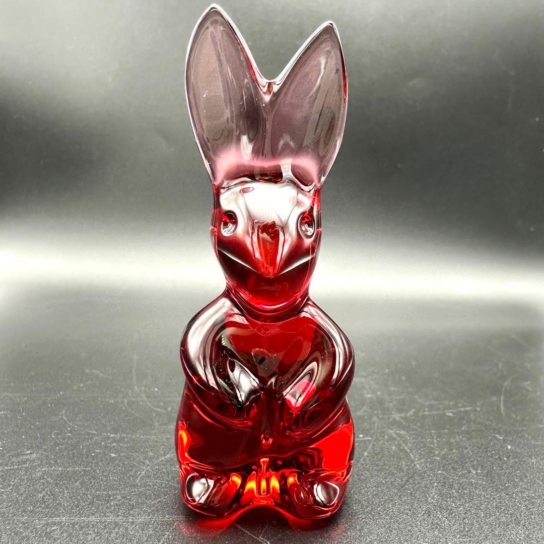 Baccarat バカラ フィギュリン うさぎ レッド