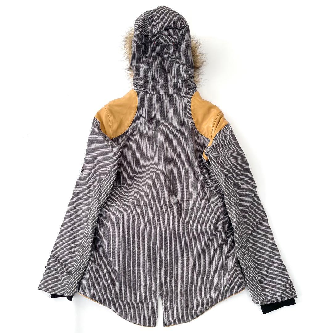 4462 バートン ジャケット スノボウェア レディース ストライプ ファー付き