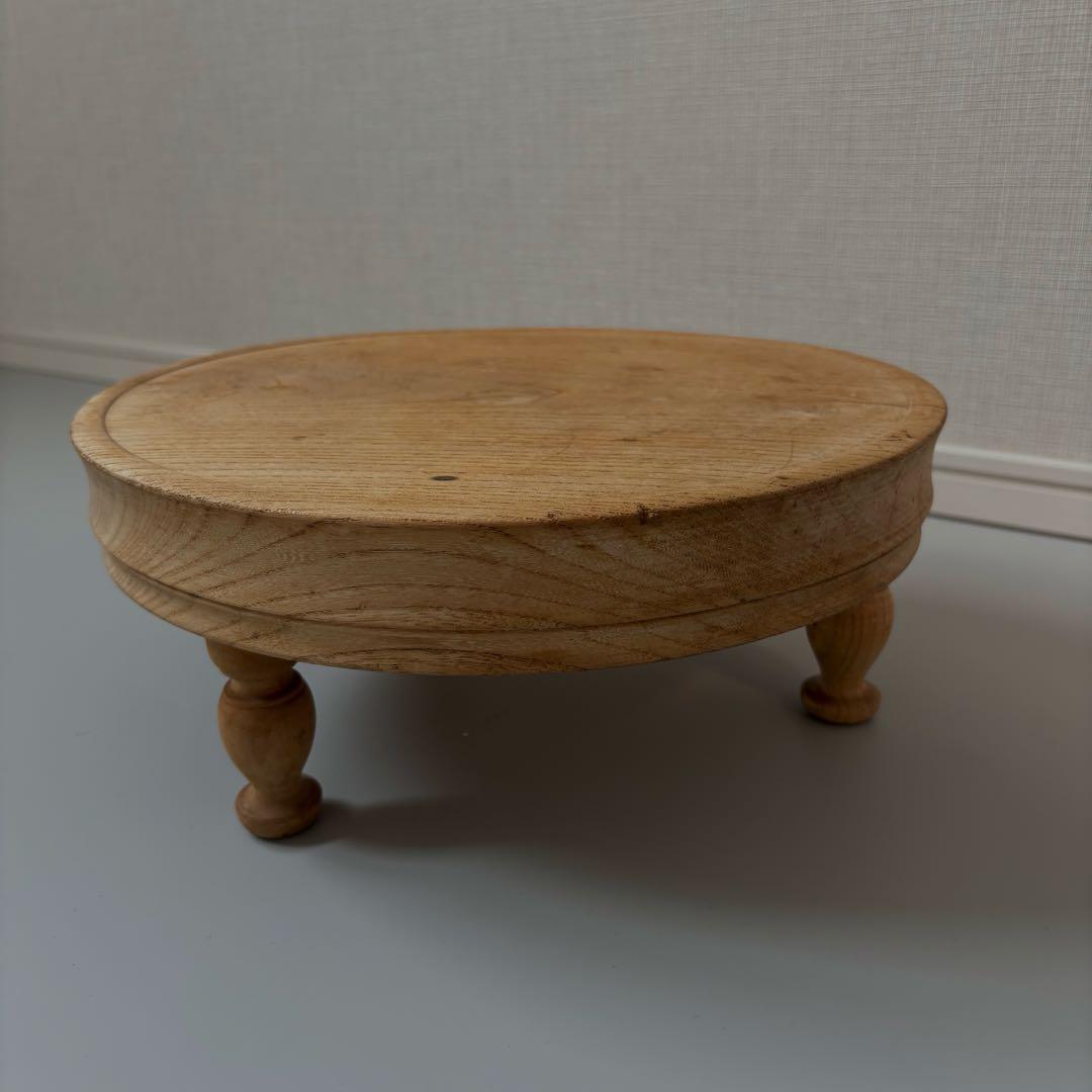 アンティーク レトロ 総欅の小振りな展示台 pejite益子 小家具 ペジテ